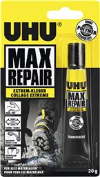 UHU Υγρή Κόλλα Max Repair Μεσαίου Μεγέθους για Ύφασμα 20gr