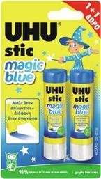 UHU Κόλλα Stick Magic Blue Μικρού Μεγέθους για Ύφασμα 2τμχ 8.2gr Χωρίς Διαλύτες από το Moustakas Toys
