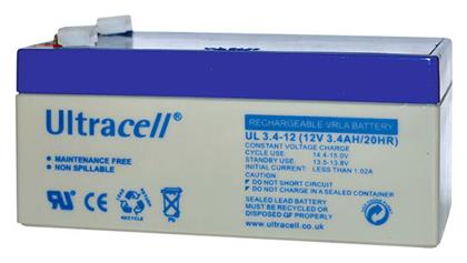 Ultracell UL 3.4-12 Μπαταρία UPS με Χωρητικότητα 3.4Ah και Τάση 12V