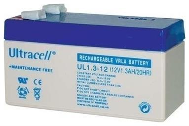 Ultracell UL1.3-12 με Χωρητικότητα 1.3Ah και Τάση 12V 1τμχ