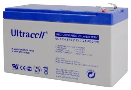 Ultracell UL7.2-12 F2 Μπαταρία UPS με Χωρητικότητα 7.2Ah και Τάση 12V