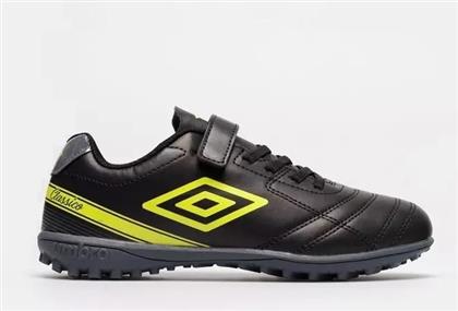 Umbro Παιδικά Ποδοσφαιρικά Παπούτσια Classico με Σχάρα Black / Safety Yelllow / Carbon από το Plus4u
