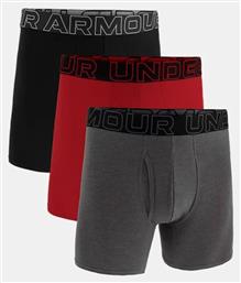 Under Armour Ανδρικά Μποξεράκια 3Pack Black/Red/Grey