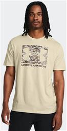 Under Armour Ανδρικό Αθλητικό T-shirt Κοντομάνικο Καφέ από το MybrandShoes