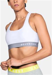 Under Armour Basic Mid Crossback Γυναικείο Αθλητικό Μπουστάκι Λευκό από το Cosmossport