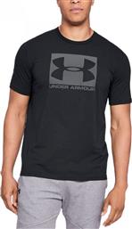 Under Armour Boxed Sportstyle Αθλητικό Ανδρικό T-shirt Μαύρο με Λογότυπο από το Z-mall