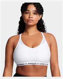 Under Armour Crossback Low Bra Γυναικείο Μπουστάκι Λευκό
