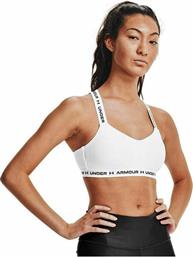 Under Armour Crossback Low Γυναικείο Αθλητικό Μπουστάκι Λευκό με Επένδυση από το Cosmos Sport
