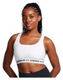 Under Armour Crossback Mid Bra Γυναικείο Μπουστάκι Λευκό