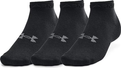 Under Armour Essentials Αθλητικές Κάλτσες Μαύρες 3 Ζεύγη