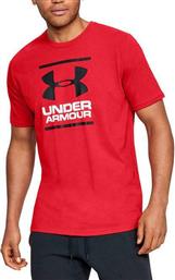 Under Armour GL Foundation Ανδρικό Αθλητικό T-shirt Κοντομάνικο Κόκκινο