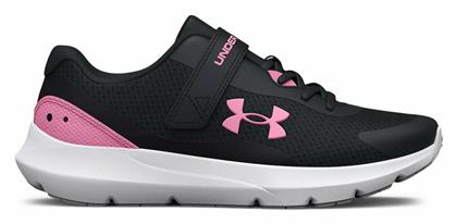 Under Armour GPS Surge Αθλητικά Παιδικά Παπούτσια Running με Σκρατς Μαύρα