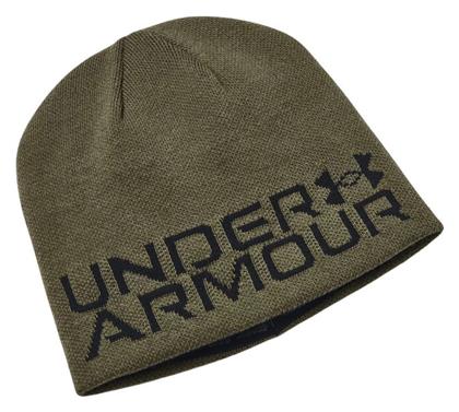 Under Armour Halftime Beanie Unisex Reversible Σκούφος Πλεκτός σε Χακί χρώμα