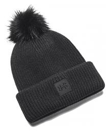 Under Armour Halftime Ridder Pom Pom Beanie Γυναικείος Σκούφος σε Μαύρο χρώμα