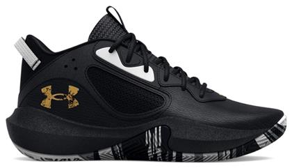 Under Armour Lockdown 6 Αθλητικά Παιδικά Παπούτσια Μπάσκετ με Κορδόνια Μαύρα