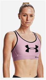 Under Armour Mid Keyhole Graphic Γυναικείο Αθλητικό Μπουστάκι Μωβ