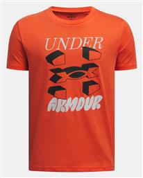 Under Armour Παιδική Μπλούζα Κοντομάνικη Πορτοκαλί Big Logo Ss
