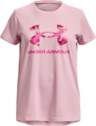 Under Armour Παιδική Καλοκαιρινή Μπλούζα Κοντομάνικη Ροζ