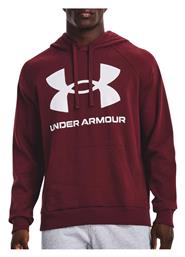 Under Armour Rival Ανδρικό Φούτερ με Κουκούλα και Τσέπες Μπορντό από το MybrandShoes