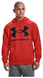 Under Armour Rival Big Ανδρικό Φούτερ με Κουκούλα και Τσέπες Fleece Κόκκινο από το MybrandShoes