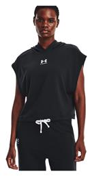 Under Armour Rival Terry Γυναικεία Αθλητική Μπλούζα Κοντομάνικη Fast Drying Μαύρη από το Outletcenter