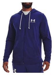 Under Armour Rival Terry Ζακέτα Navy Μπλε με Κουκούλα