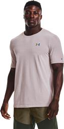 Under Armour Rush Seamless GeoSport Ανδρικό T-shirt Stone με Λογότυπο από το Z-mall