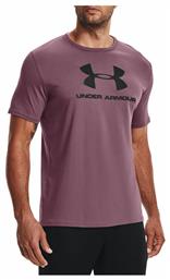 Under Armour Sportstyle Αθλητικό Ανδρικό T-shirt Μωβ με Λογότυπο