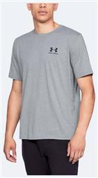 Under Armour Sportstyle Left Chest Ανδρικό Αθλητικό T-shirt Κοντομάνικο Γκρι