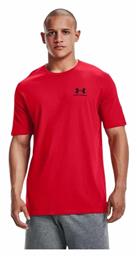 Under Armour Sportstyle Left Chest T-shirt Κόκκινο από το Cosmossport