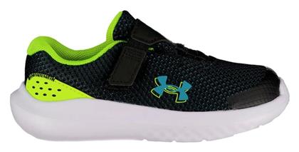 Under Armour Surge 4 Αθλητικά Παιδικά Παπούτσια Running με Σκρατς Μαύρα