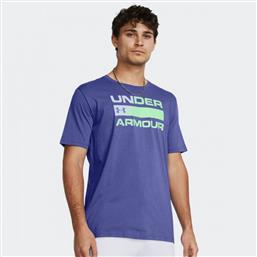Under Armour Team Issue Wordmark Ανδρικό Αθλητικό T-shirt Κοντομάνικο Μωβ