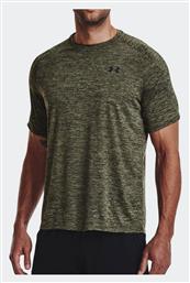 Under Armour Tech 2.0 Αθλητικό Ανδρικό T-shirt Χακί Μονόχρωμο από το Zakcret Sports