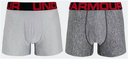 Under Armour Tech 3In Ανδρικά Μποξεράκια Γκρι 2Pack