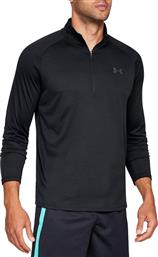 Under Armour Tech Ανδρική Μπλούζα με Φερμουάρ Μακρυμάνικη Μαύρη από το Z-mall