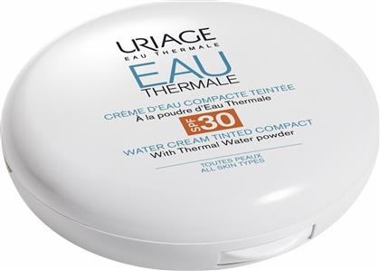 Uriage Eau Thermale Water Cream Tinted Compact Αδιάβροχη Αντηλιακή Πούδρα Προσώπου SPF30 με Χρώμα 10gr