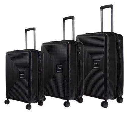 Βαλίτσες Trolley Επεκτάσιμη Anniversary Σέτ 3 Τεμαχίων Cardinal Pp 2015 Solid Black