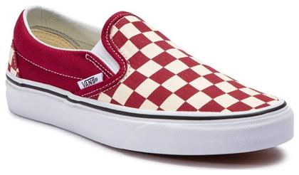 Vans Checkerboard Πάνινα Ανδρικά Slip-On Rumba Red