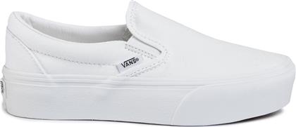 Vans Classic Platform Πάνινα Γυναικεία Slip-On Λευκά από το Modivo