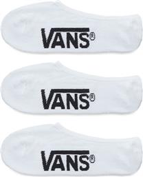 Vans Classic Unisex Μονόχρωμες Κάλτσες Λευκές 3Pack