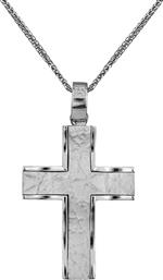Βαπτιστικοί Σταυροί με Αλυσίδα Ανδρικός σταυρός Κ18 C022057 022057C Ανδρικό Χρυσός 18 Καράτια από το Kosmima24