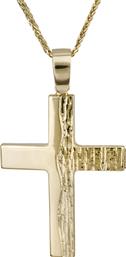 Βαπτιστικοί Σταυροί με Αλυσίδα Χρυσός σταυρός για αγόρι 14Κ C022120 022120C Ανδρικό Χρυσός 14 Καράτια