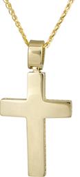 Βαπτιστικοί Σταυροί με Αλυσίδα Χρυσός σταυρός Κ14 με αλυσίδα 024265C 024265C Ανδρικό Χρυσός 14 Καράτια
