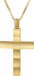 Βαπτιστικοί Σταυροί με Αλυσίδα Χρυσός σταυρός βάπτισης Κ18 024654C 024654C Ανδρικό Χρυσός 18 Καράτια