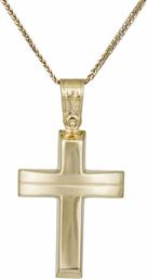 Βαπτιστικοί Σταυροί με Αλυσίδα Βαπτιστικός Σταυρός 14Κ για Αγόρι με Αλυσίδα 033351C 033351C Ανδρικό Χρυσός 14 Καράτια από το Kosmima24