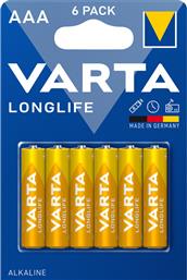 Varta LongLife Αλκαλικές Μπαταρίες AAA 1.5V 6τμχ