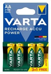 Varta Recharge Accu Power Επαναφορτιζόμενες Μπαταρίες AA Ni-MH 2100mAh 1.2V 4τμχ