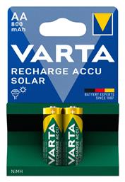 Varta Recharge Accu Solar Επαναφορτιζόμενες Μπαταρίες AA Ni-MH 800mAh 1.2V 2τμχ