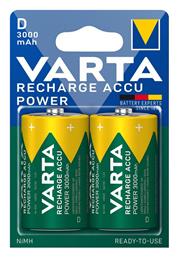 Varta Rechargeable Accu D 3000mAh 1.2V 2τμχ