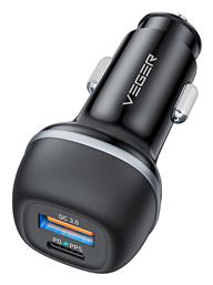 Veger CC62-1A1C Φορτιστής Αυτοκινήτου με Θύρες 1xUSB-A 1xType-C